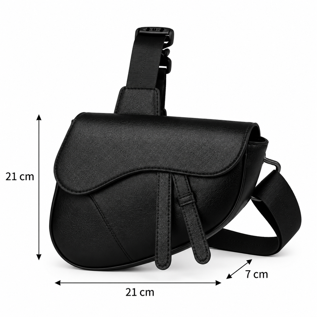 Sac Bandoulière Cuir Noir Homme