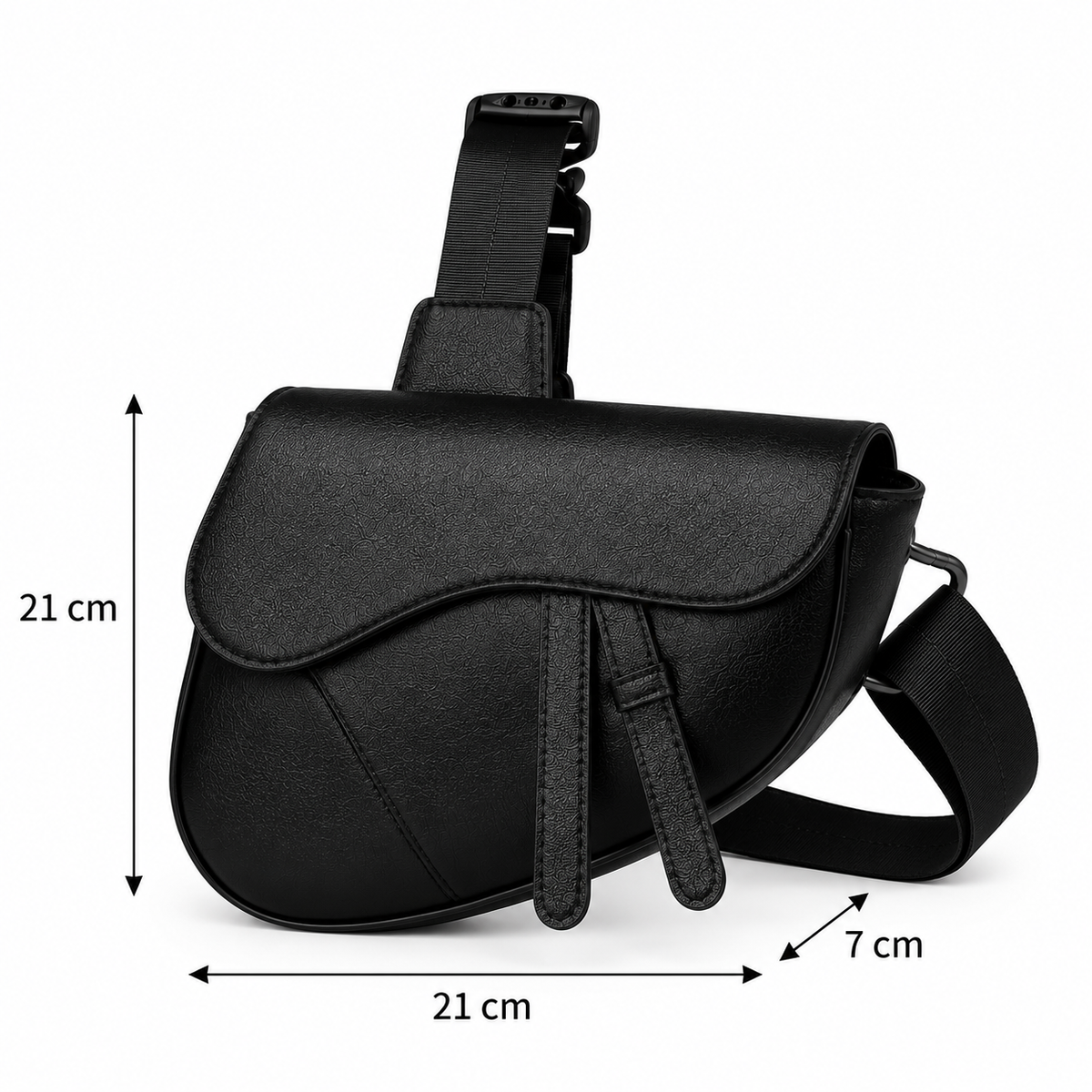 Sac Bandoulière Cuir Noir Homme