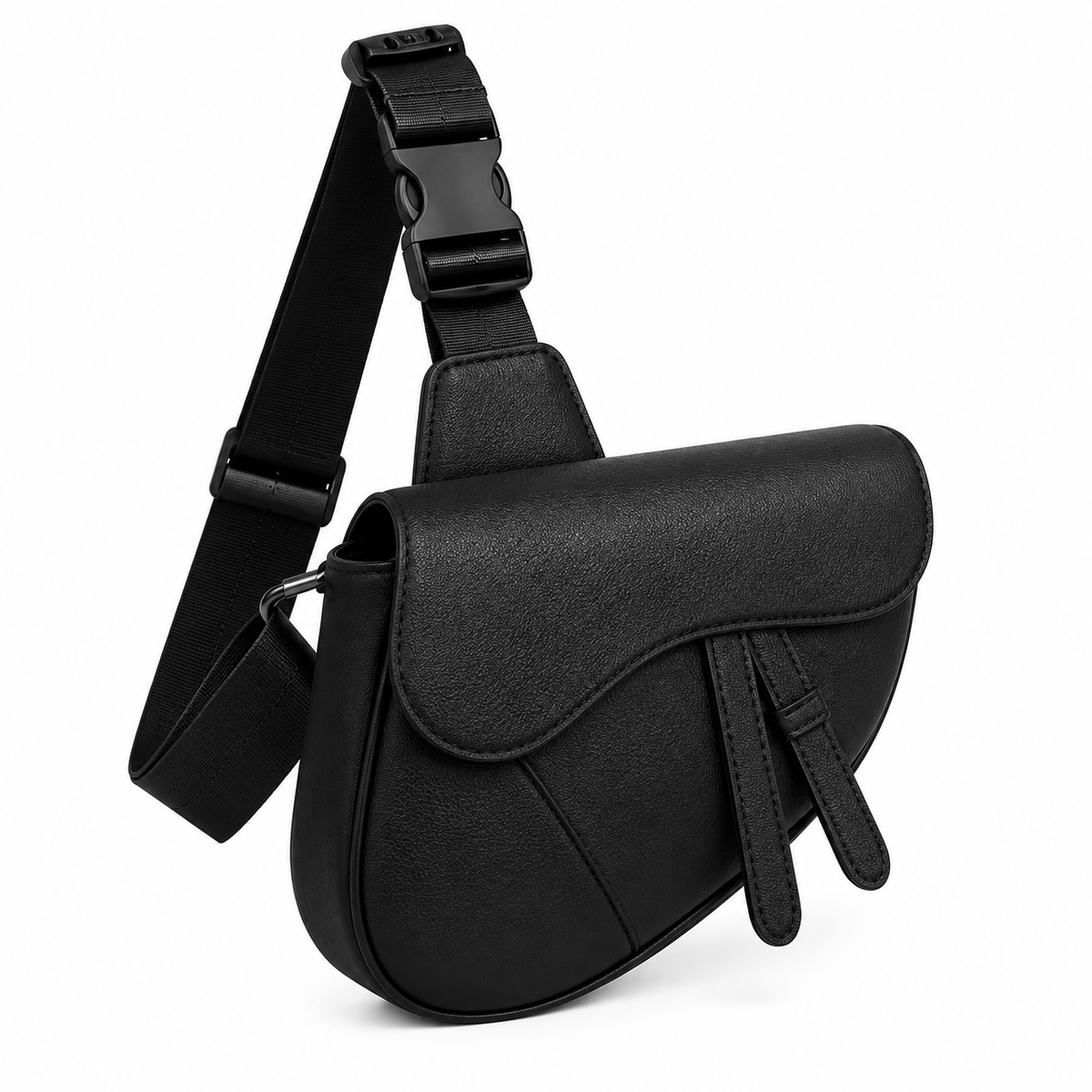 Sac Bandoulière Cuir Noir Homme