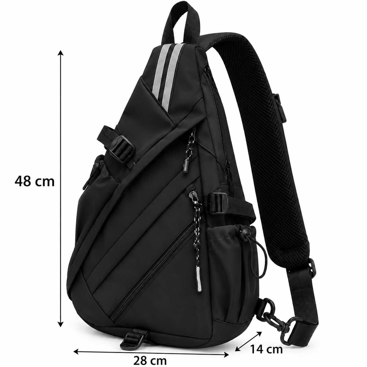 Sac Homme En Bandoulière En Nylon Noir