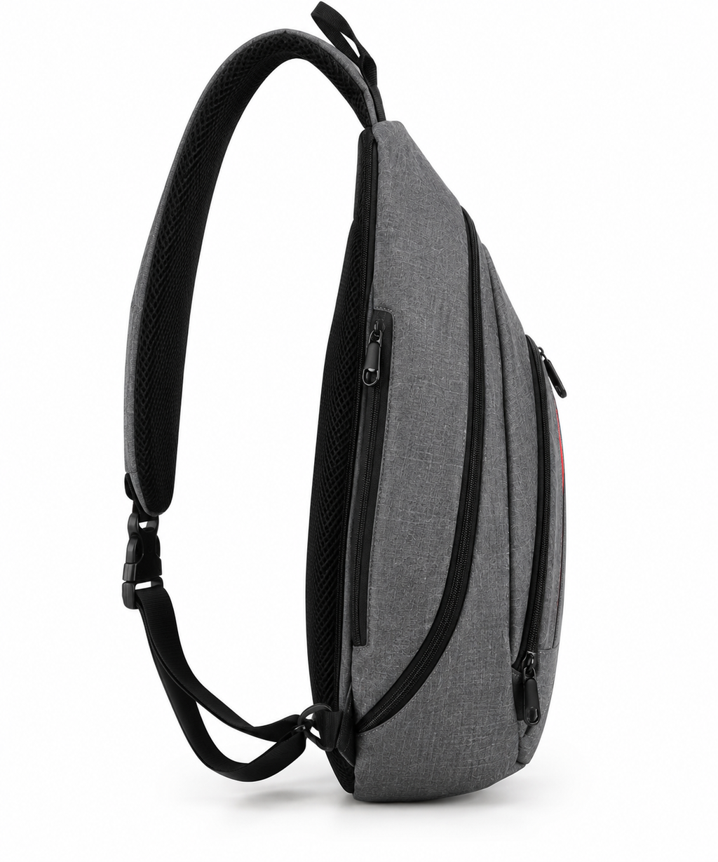 Sac Bandoulière Homme Tendance Monobretelle Gris