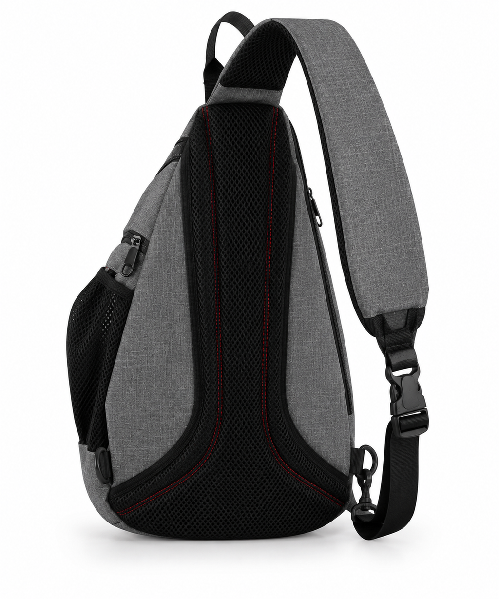 Sac Bandoulière Homme Tendance Monobretelle Gris