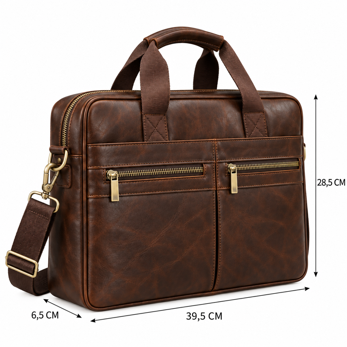 Cuir Sacoche Homme De Vachette Marron