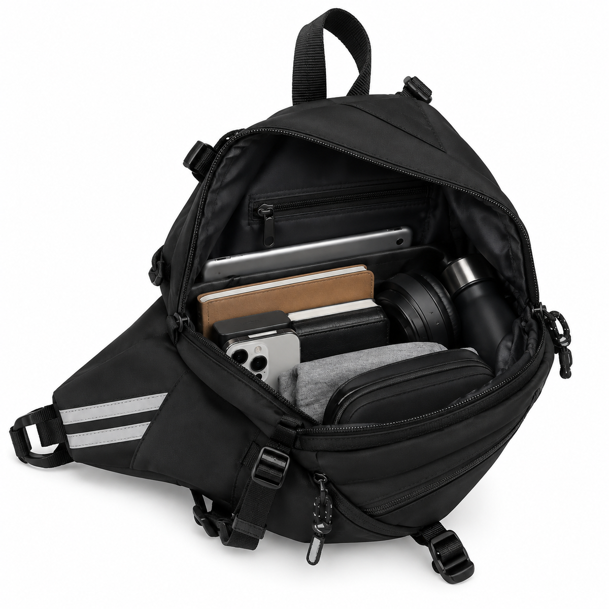 Sac Homme En Bandoulière En Nylon Noir