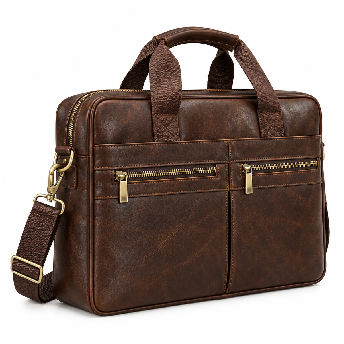 Cuir Sacoche Homme De Vachette Marron