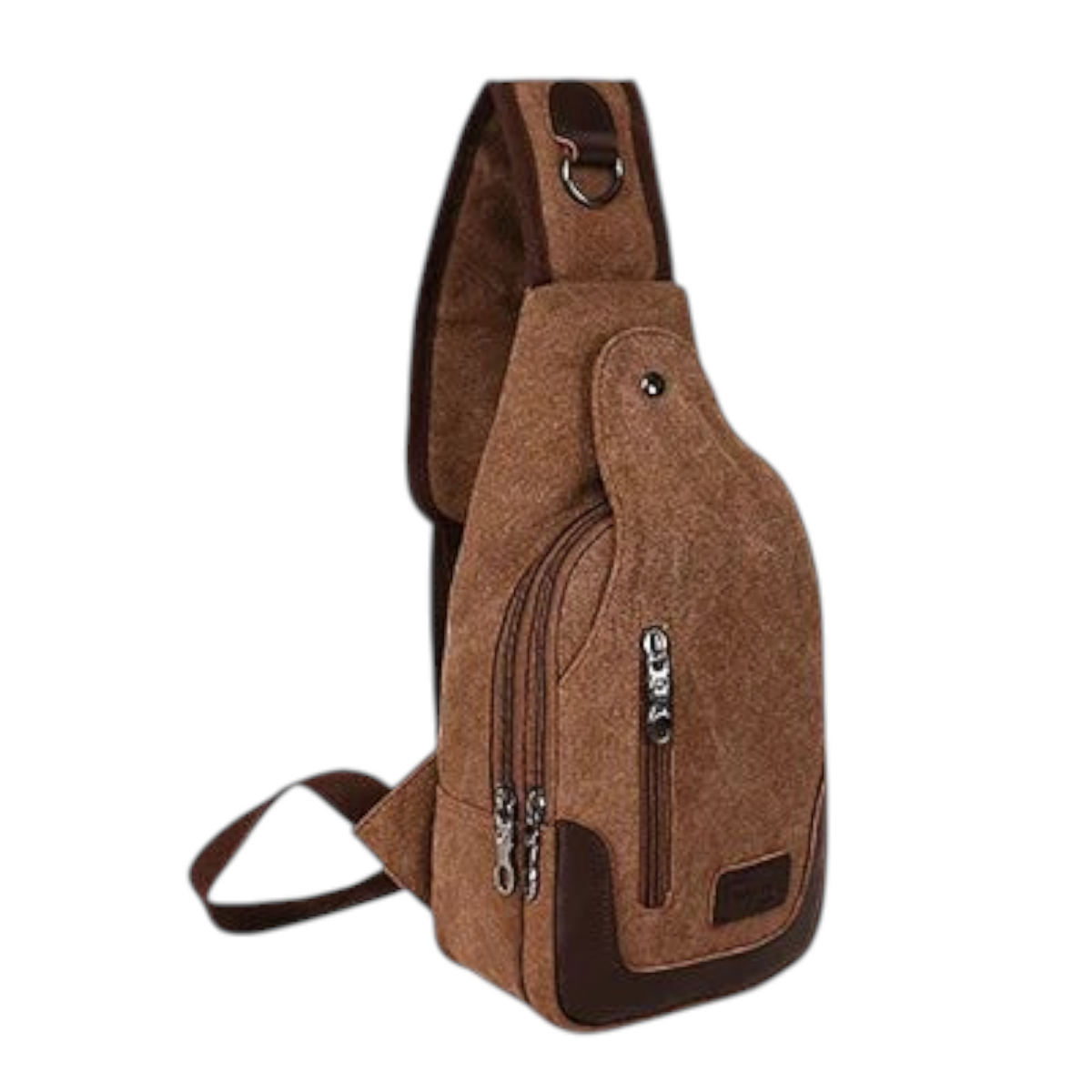 Sac bandoulière Univers Sac en toile marron style décontracté avec fermetures éclair et poches pratiques