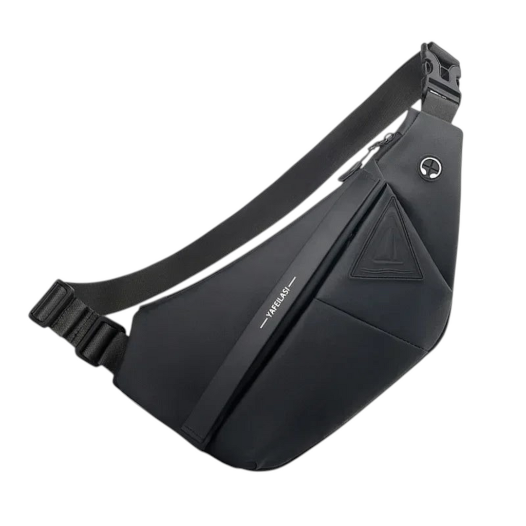 Sac bandoulière antivol noir Univers Sac en nylon avec fermeture éclair et design moderne pour homme