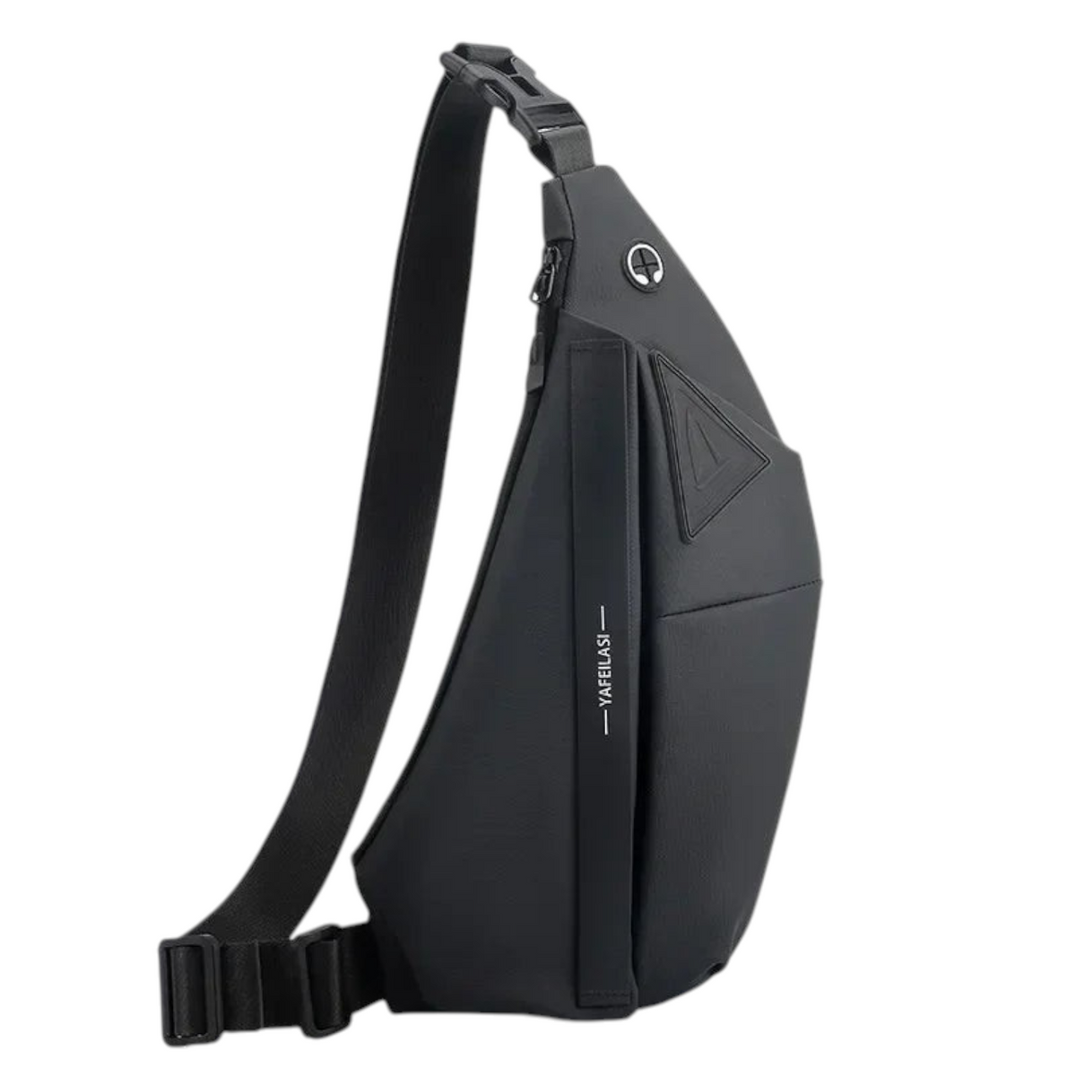 Sac bandoulière antivol Univers Sac noir en nylon avec fermeture éclair et port pour écouteurs, style urbain moderne