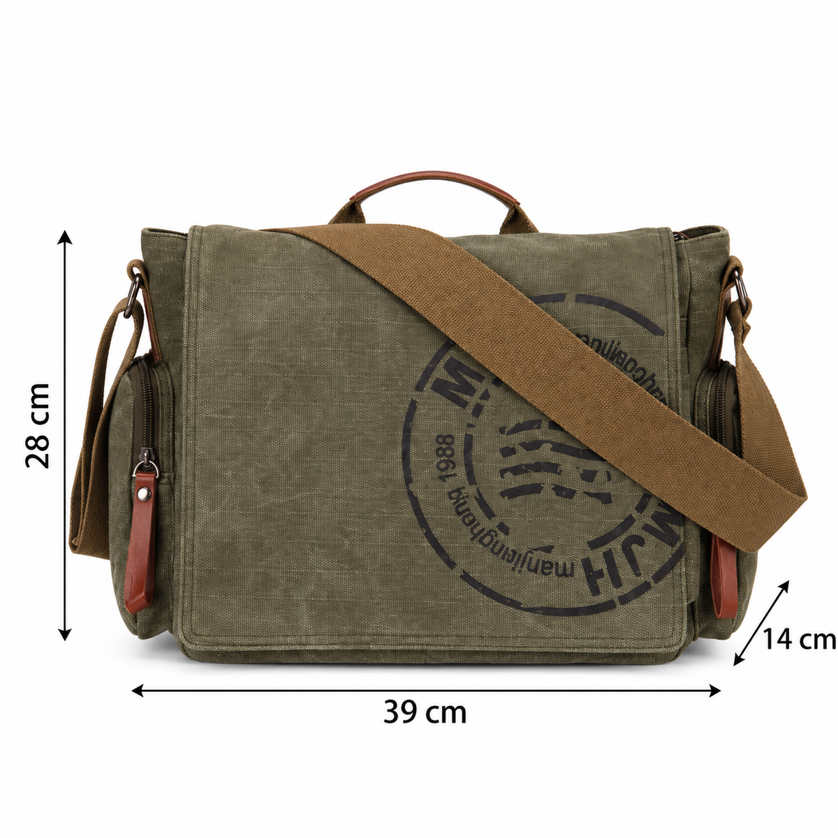 Sac Bandoulière En Toile Vintage