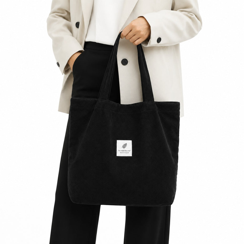 Sac fourre tout velours cotelé