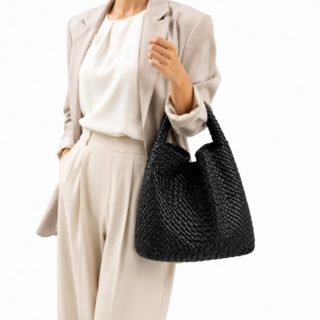 Sac à main cuir tressé