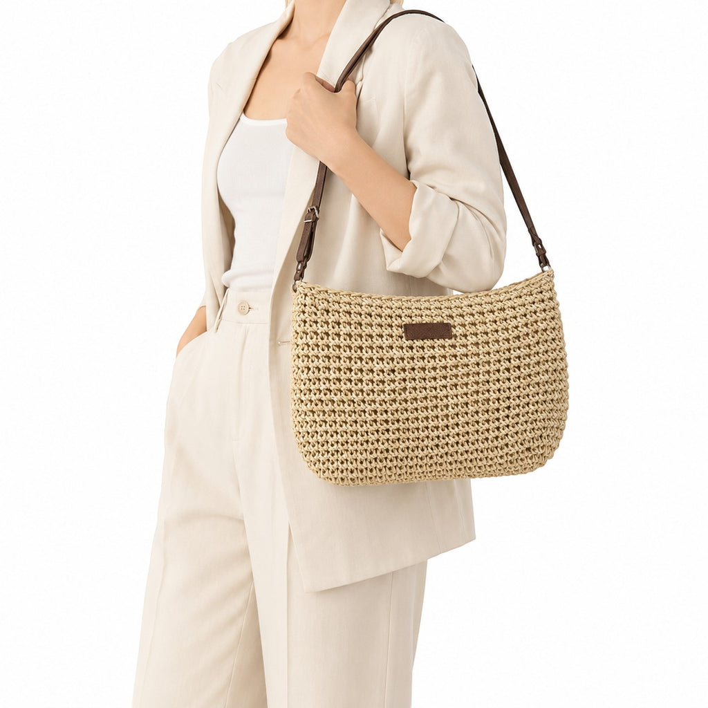 Sac bandoulière femme paille