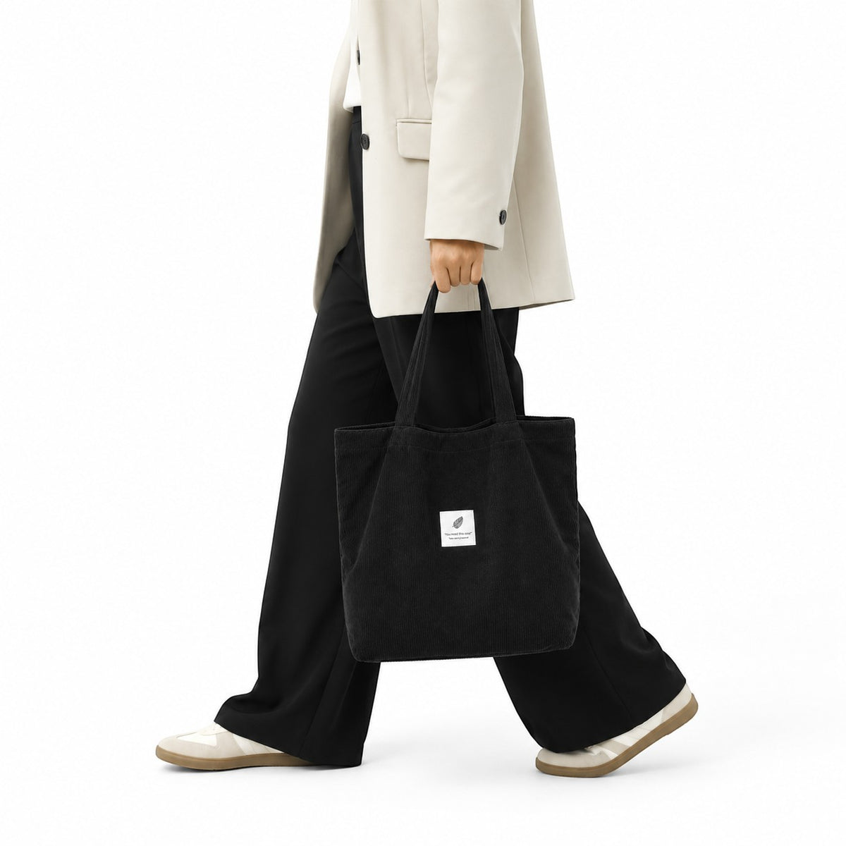 Sac fourre tout velours cotelé