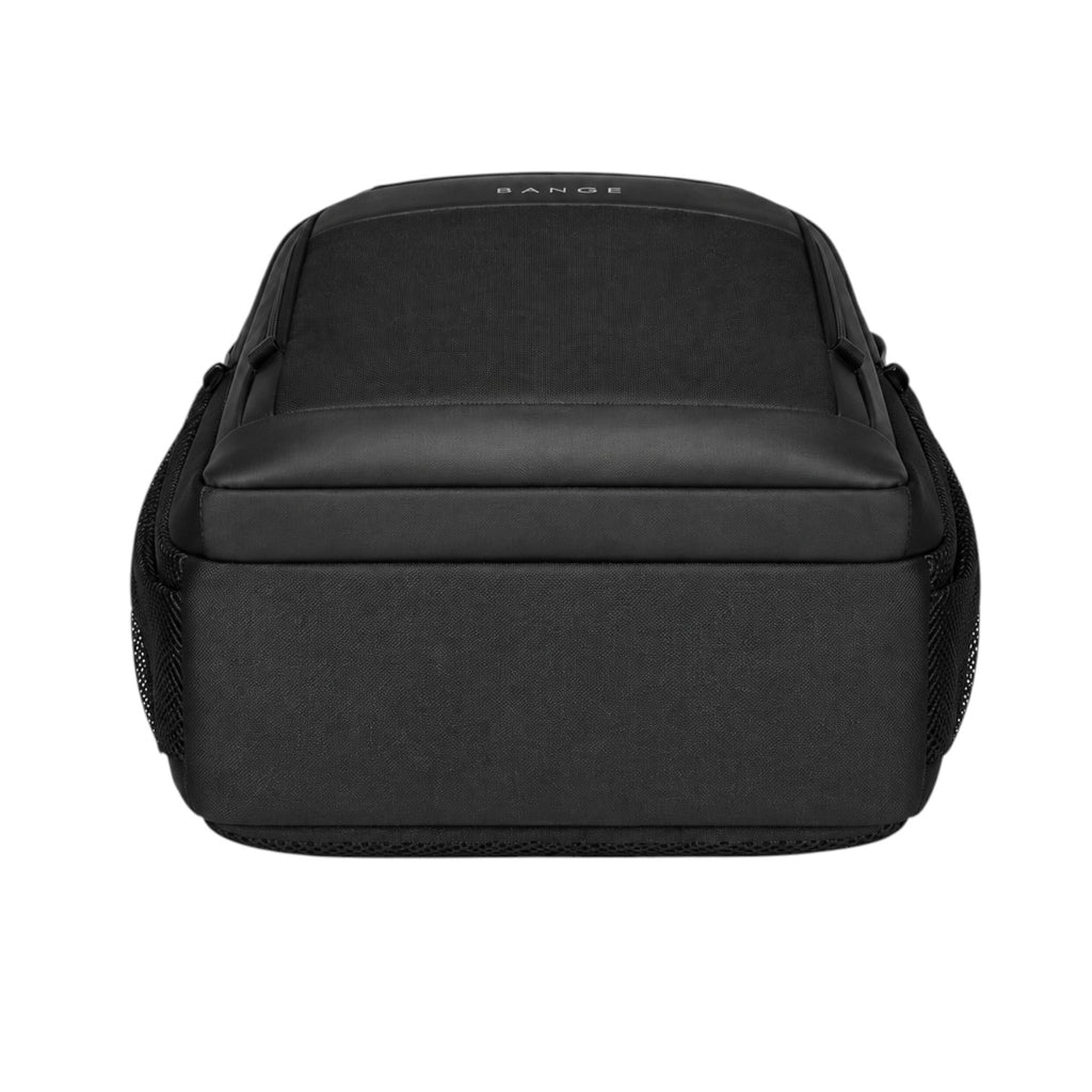 Sac à dos noir Bange en toile Oxford avec port USB, idéal pour ordinateur portable, voyage et affaires.