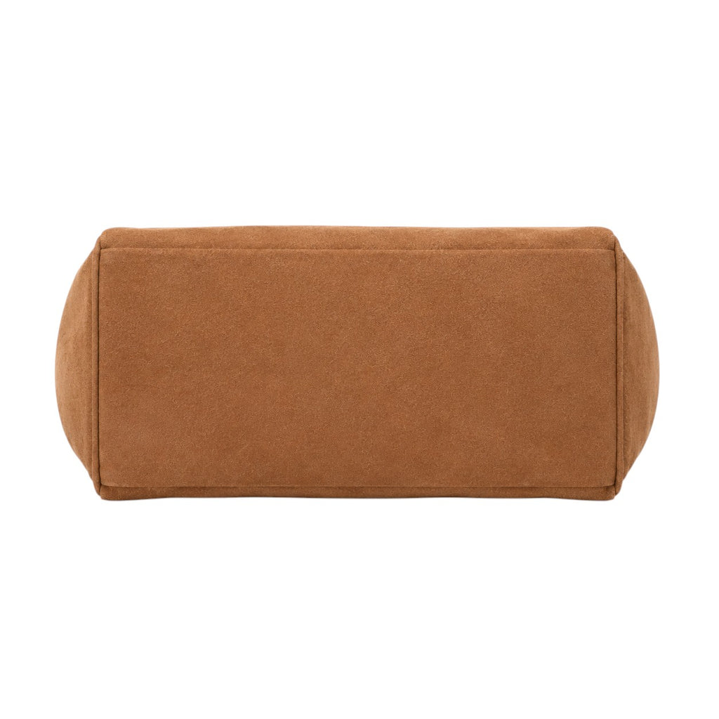 Univers Sac grand sac de toile marron réversible en coton, style décontracté, fermeture sans zip.