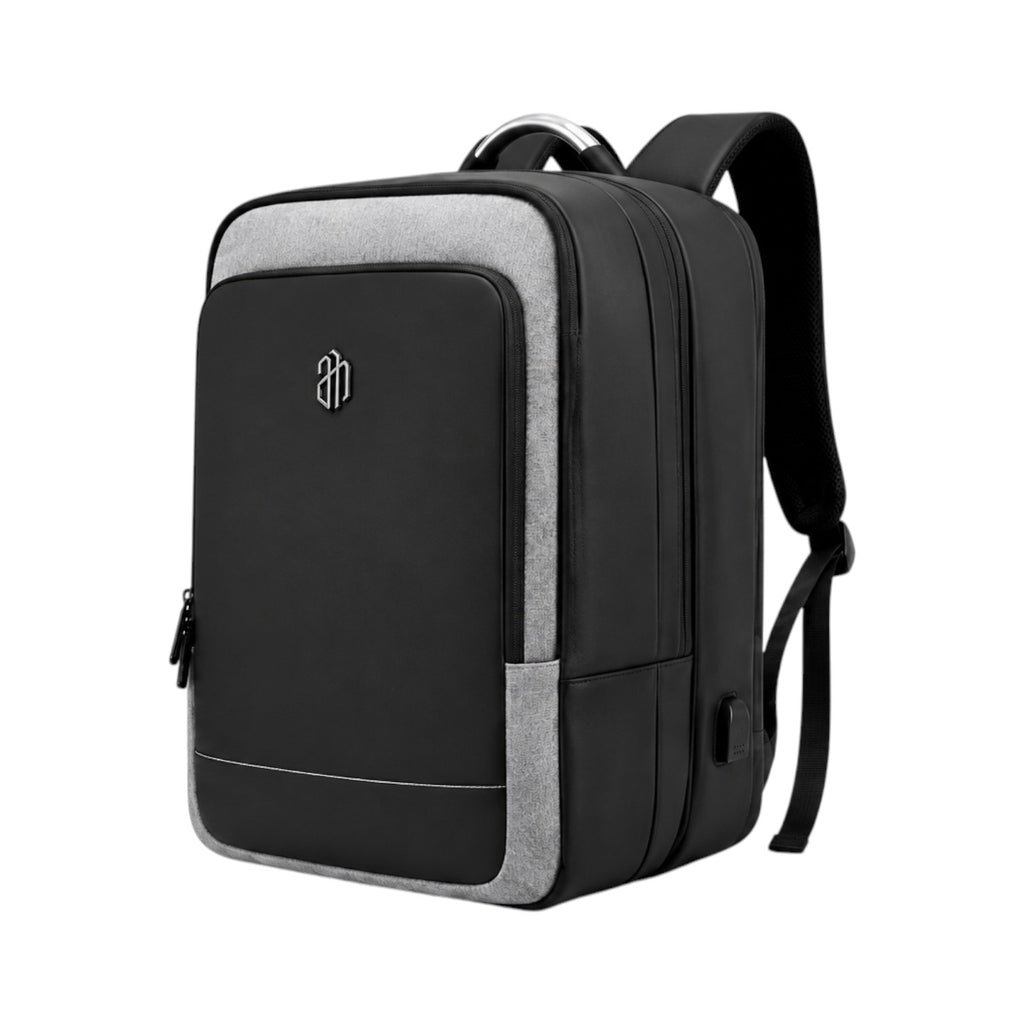 Sac à dos business Univers Sac ARCTIC HUNTER noir et gris en nylon imperméable avec port USB pour ordinateur 17 pouces
