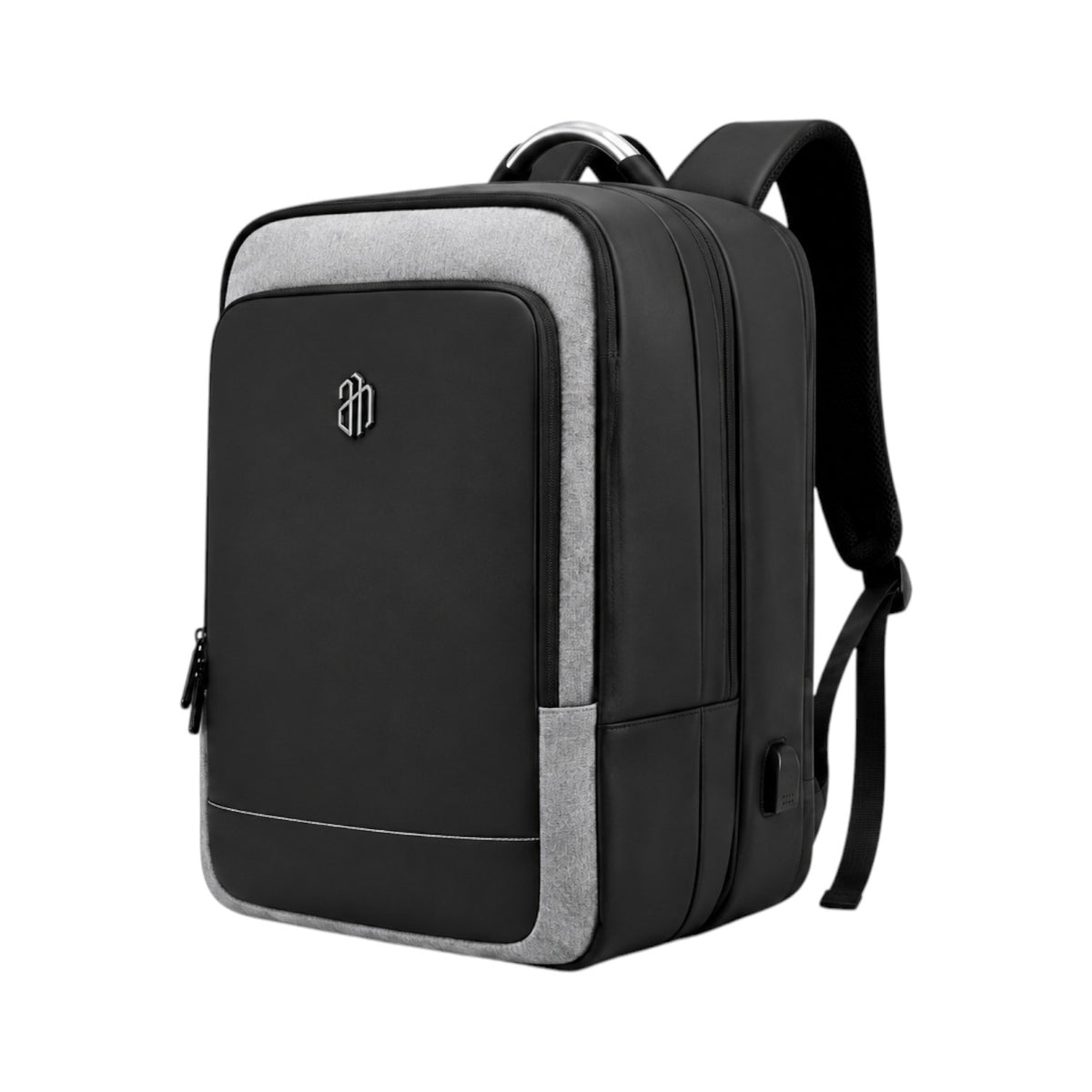 Sac à dos business Univers Sac ARCTIC HUNTER noir et gris en nylon imperméable avec port USB pour ordinateur 17 pouces