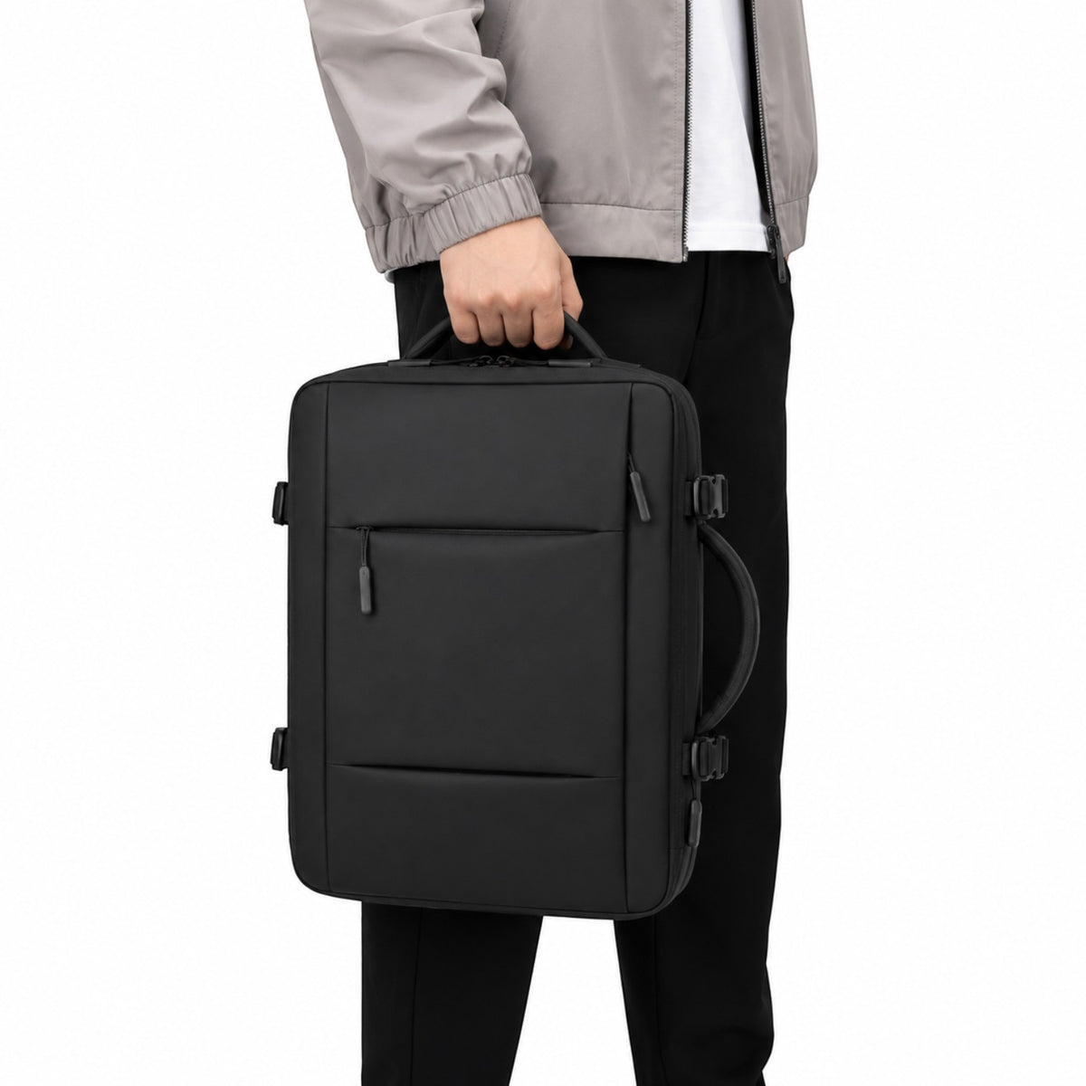 Sac à dos business noir Univers Sac en nylon imperméable avec port USB, idéal pour ordinateur portable 15,6 pouces.