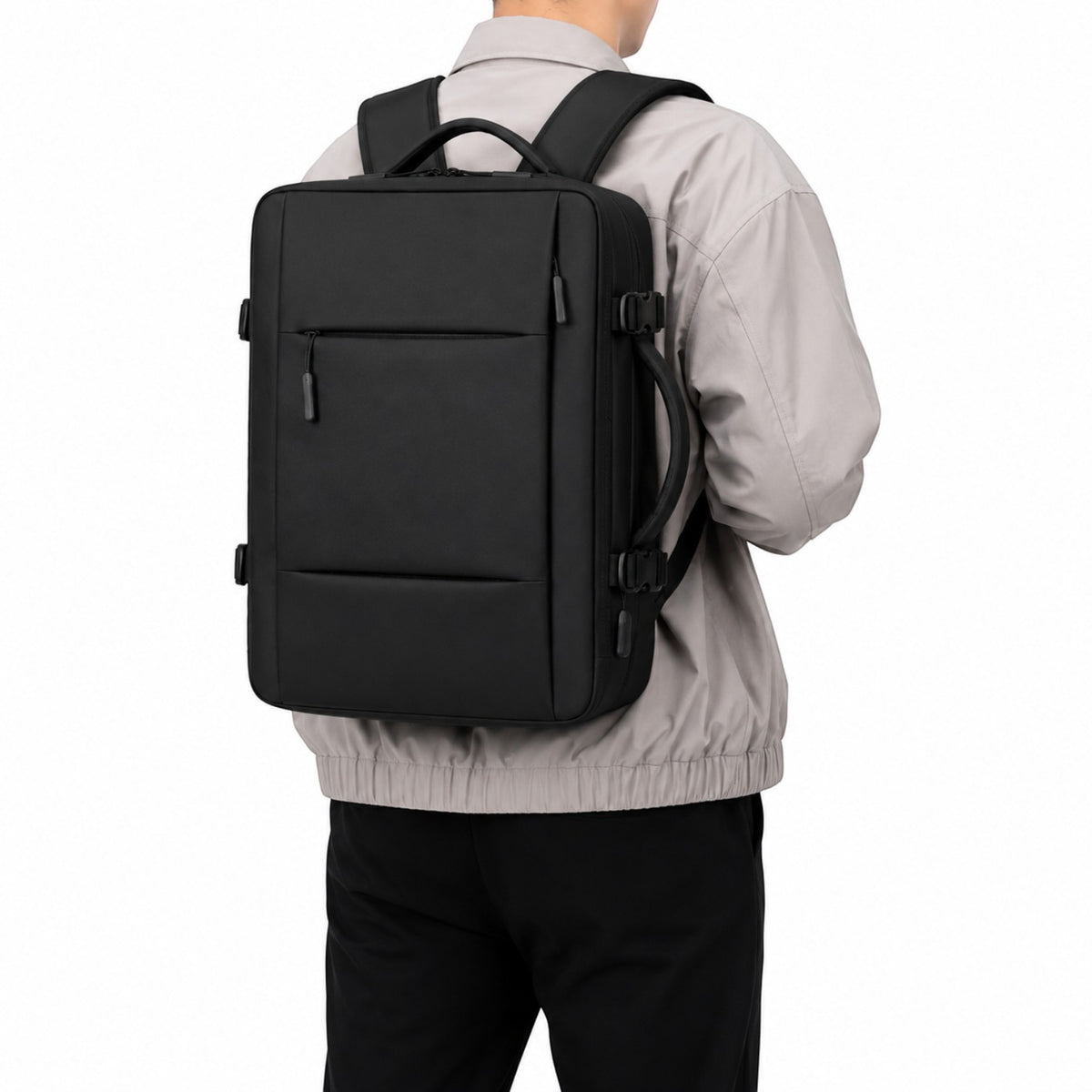 Sac à dos business noir Univers Sac en nylon imperméable avec port USB, idéal pour ordinateur portable 15,6 pouces