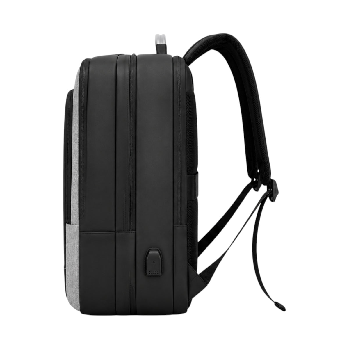 Sac à dos business Univers Sac ARCTIC HUNTER noir et gris en nylon imperméable avec port de chargement USB latéral