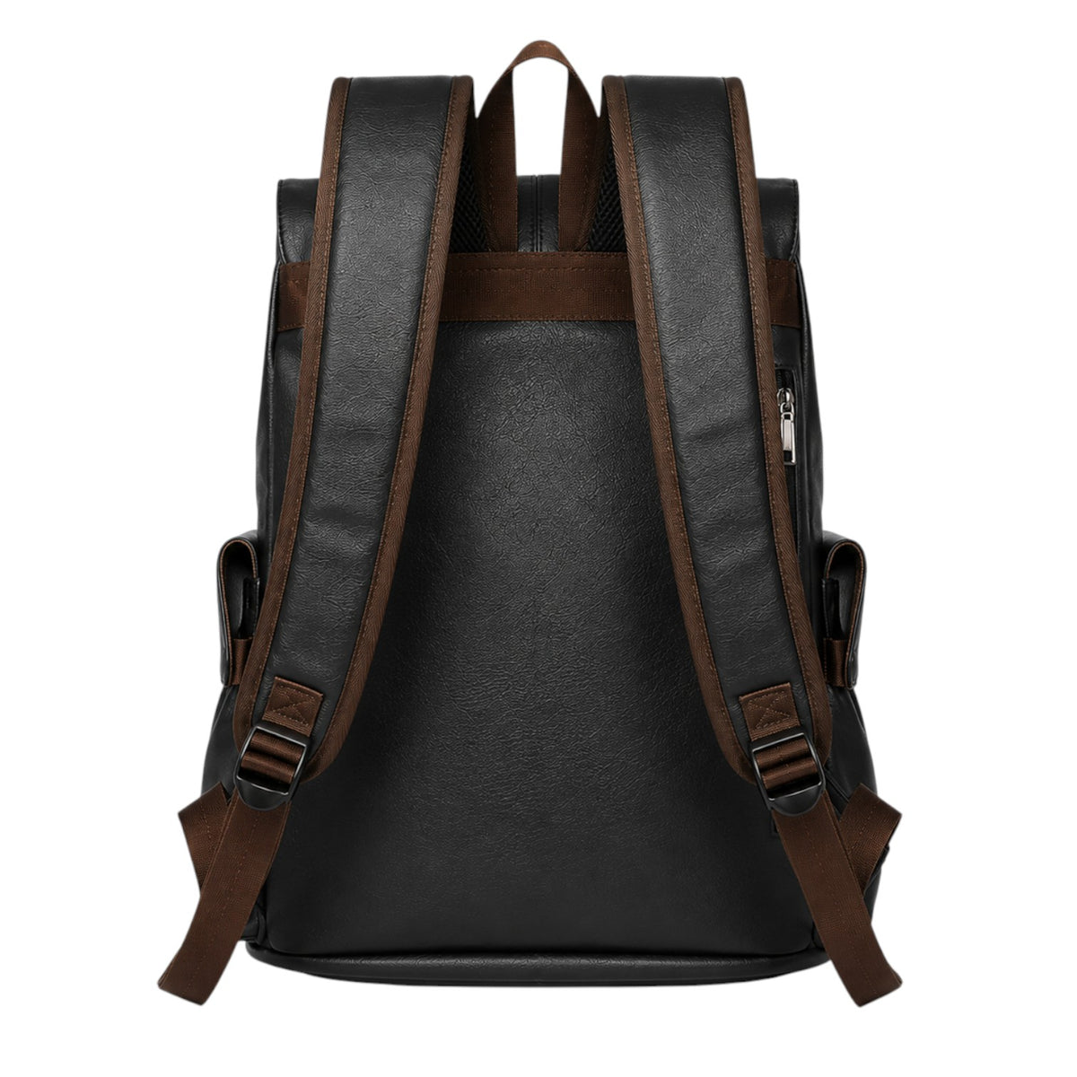 Sac à dos Univers Sac pour homme en cuir PU noir avec bretelles réglables marron, style vintage pour ordinateur