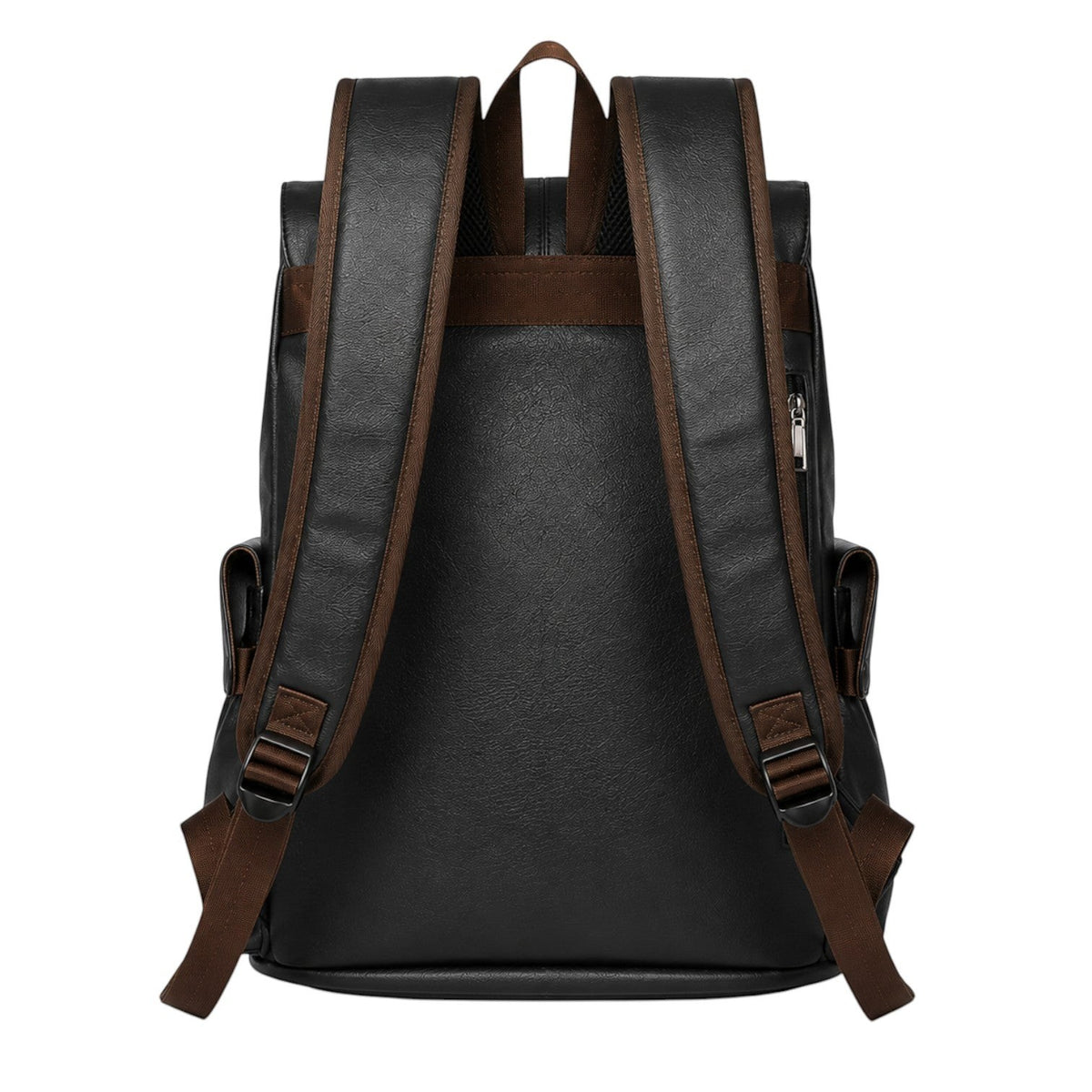 Sac à dos Univers Sac pour homme en cuir PU noir avec bretelles réglables marron, style vintage pour ordinateur