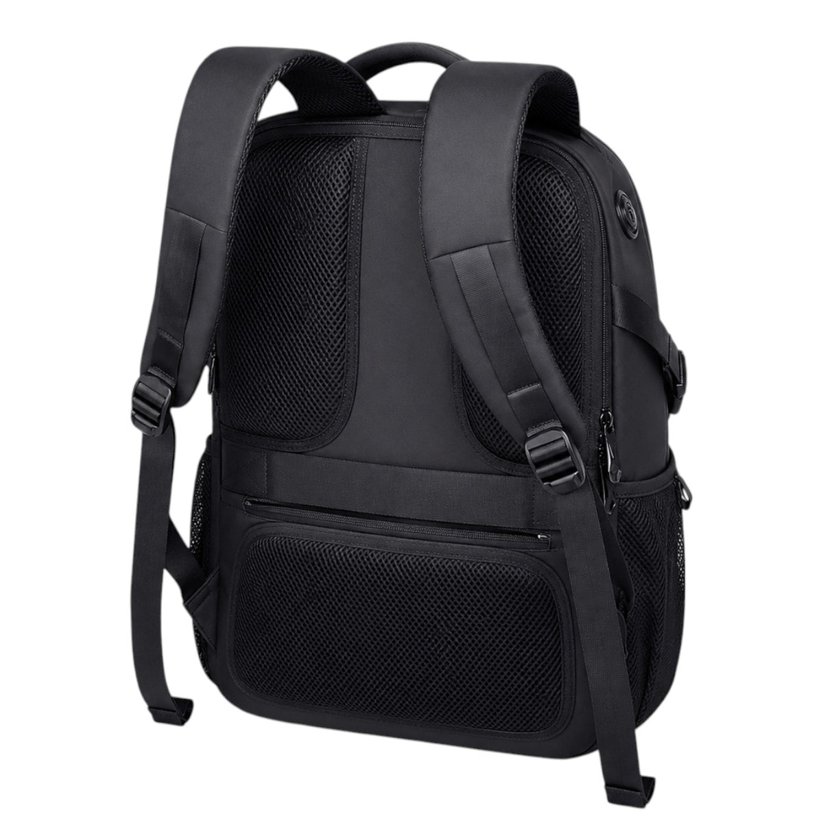 Sac à dos Univers Sac noir imperméable en tissu Oxford avec port USB, bretelles rembourrées et design antivol.