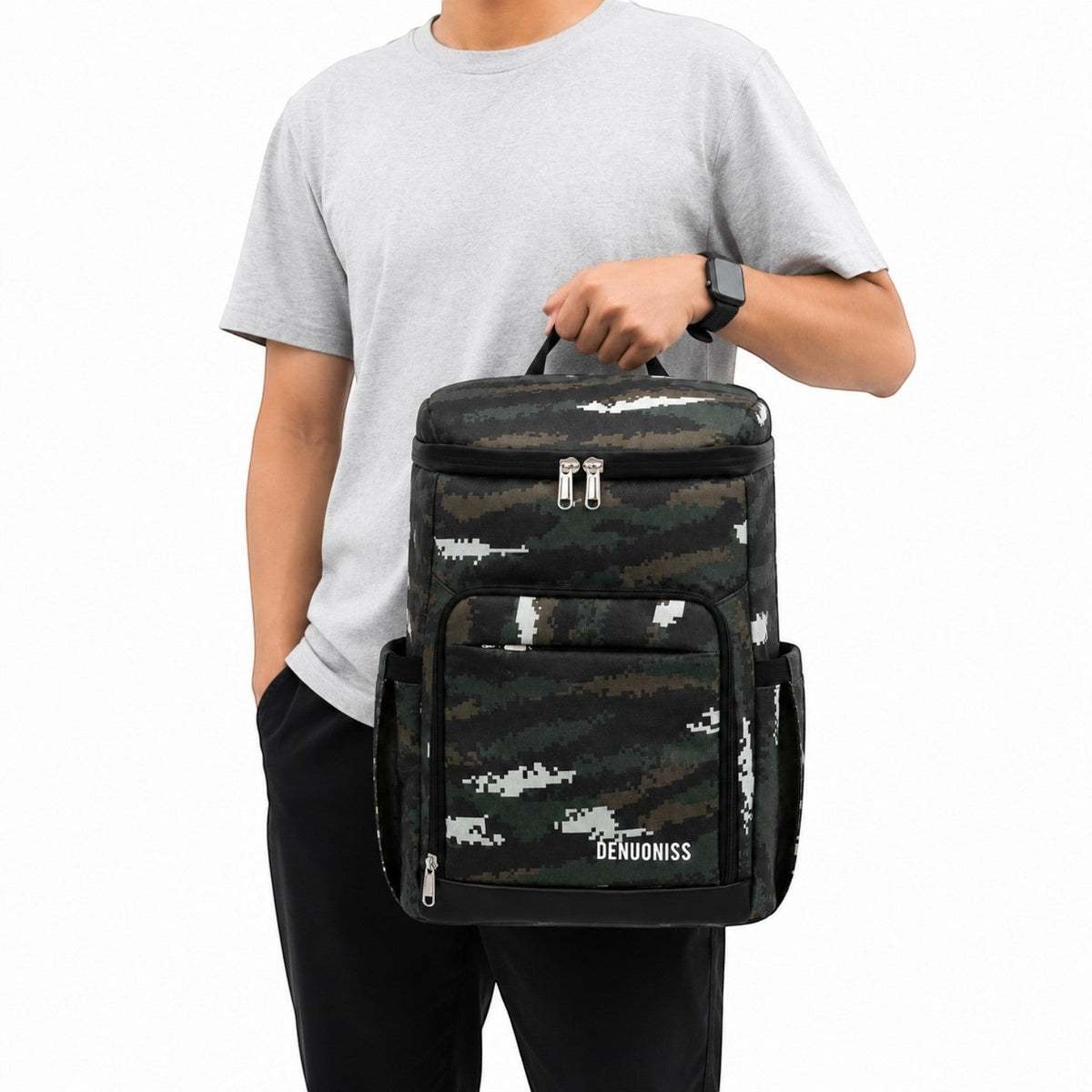 Sac à dos isotherme Univers Sac DENUONISS camouflage en tissu Oxford imperméable pour pique-nique et randonnée