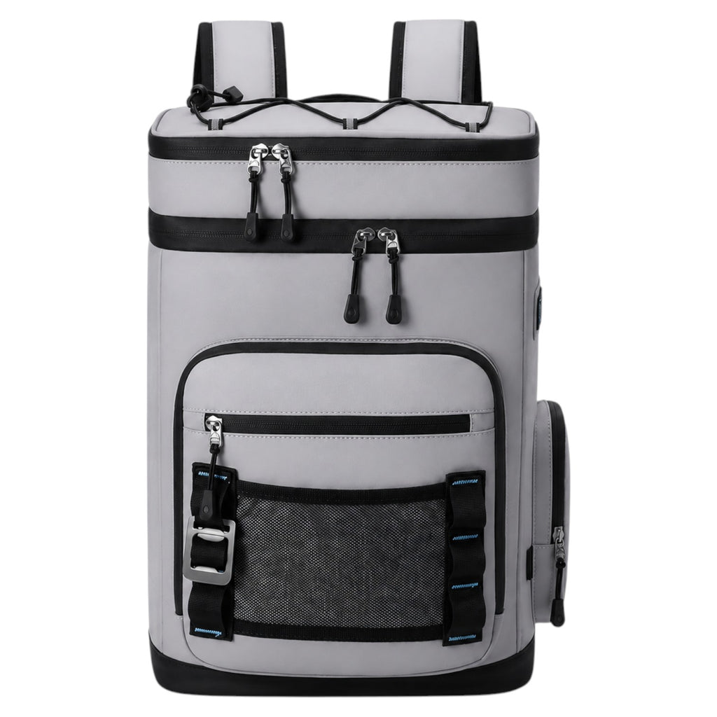Sac à dos isotherme gris 30L Univers Sac, imperméable et étanche, idéal pour le camping, la plage et les pique-niques.