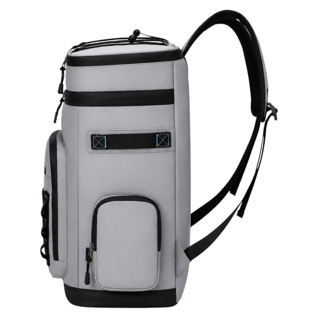 Sac à dos isotherme étanche 30L gris de la marque Univers Sac, idéal pour le camping, la plage et les randonnées.