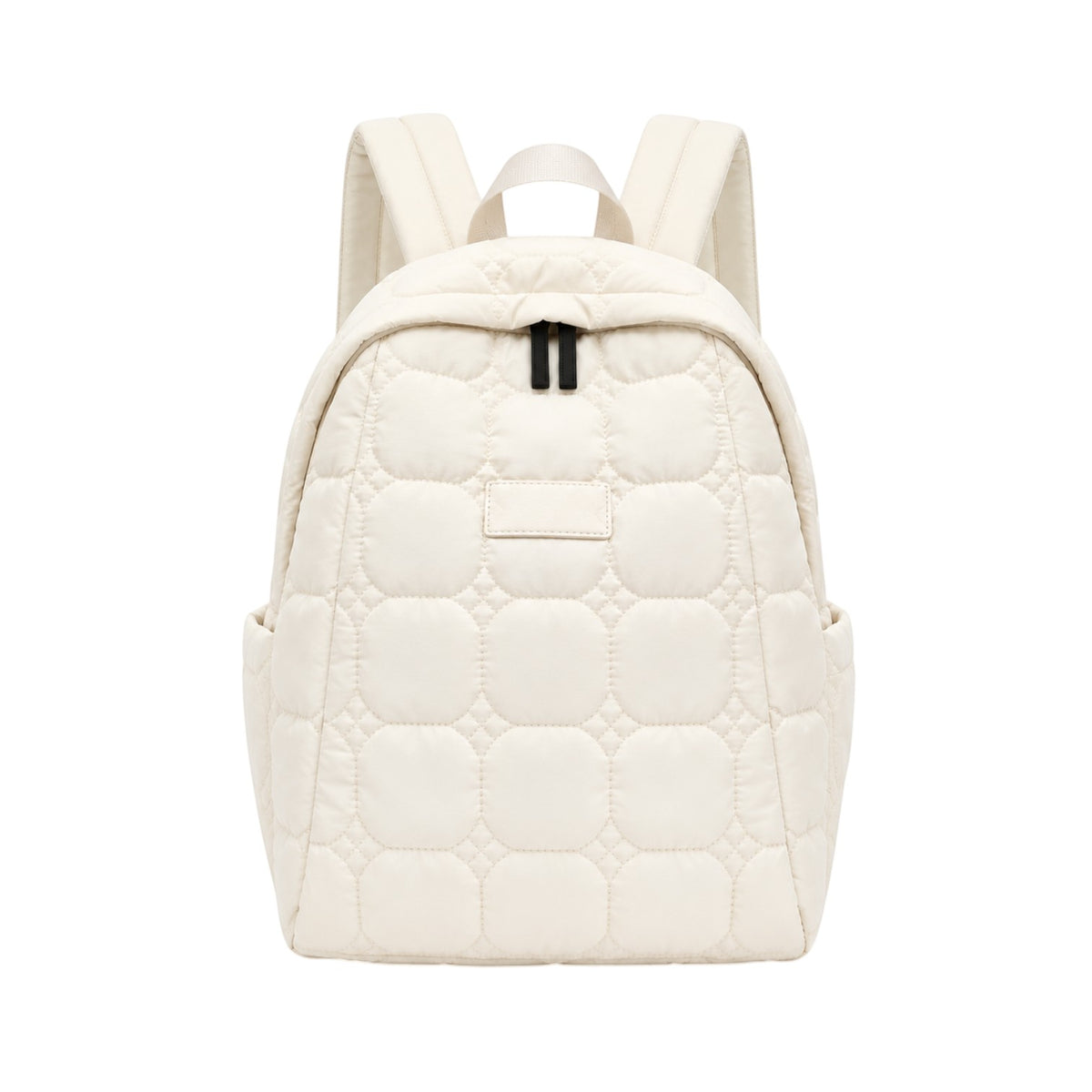 Sac à dos matelassé blanc Univers Sac en coton léger, style décontracté pour femme, idéal pour les voyages ou l'école.