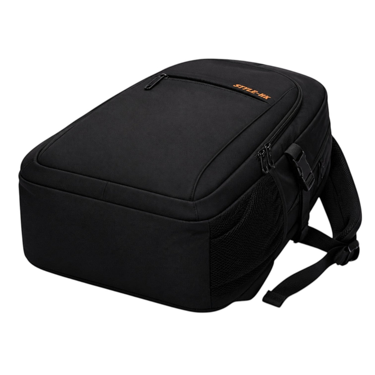 Sac à dos noir en toile Oxford Univers Sac, grande capacité 27L, anti-vol, compartiment ordinateur 15,6 pouces, idéal voyage et école.