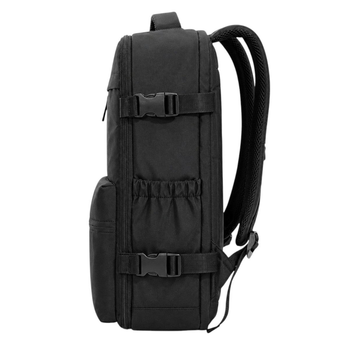 Sac à dos de voyage noir Univers Sac avec système de compression sous vide, idéal pour bagage cabine Ryanair.