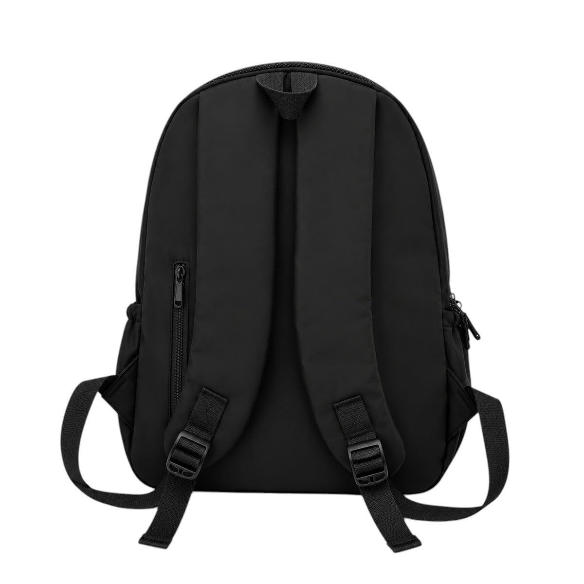Sac à dos noir en coton imperméable Univers Sac, idéal pour la ville, avec compartiments intérieurs et fermeture éclair.