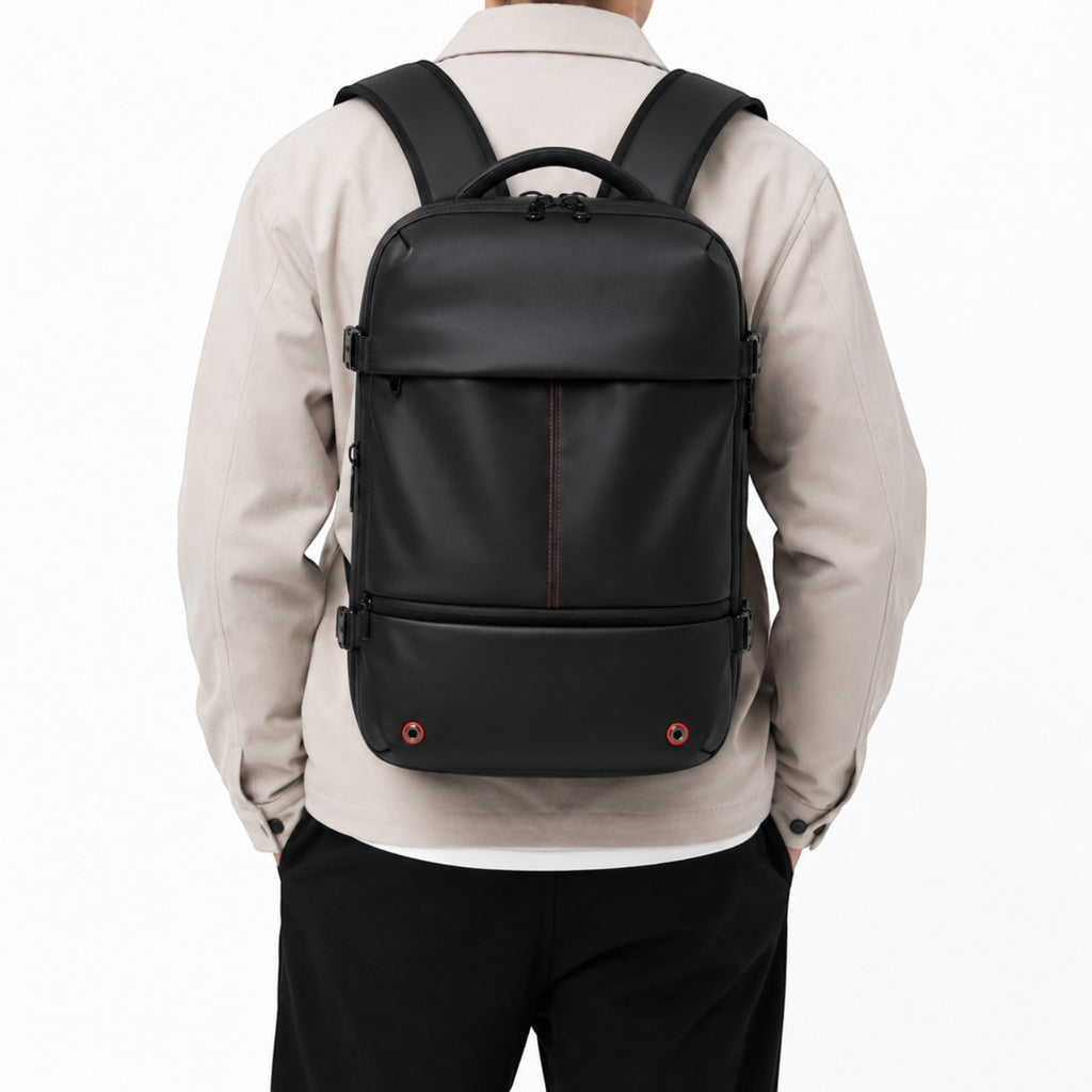 Sac à dos Univers Sac noir imperméable avec compression sous vide pour ordinateur portable 16 pouces