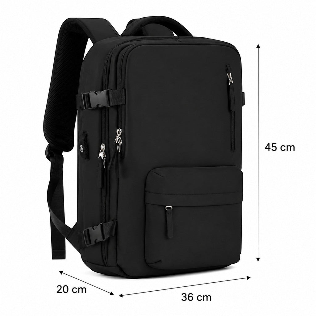 Sac à dos noir Univers Sac pour ordinateur portable, résistant à l'eau, antivol avec port USB pour voyage et affaires.