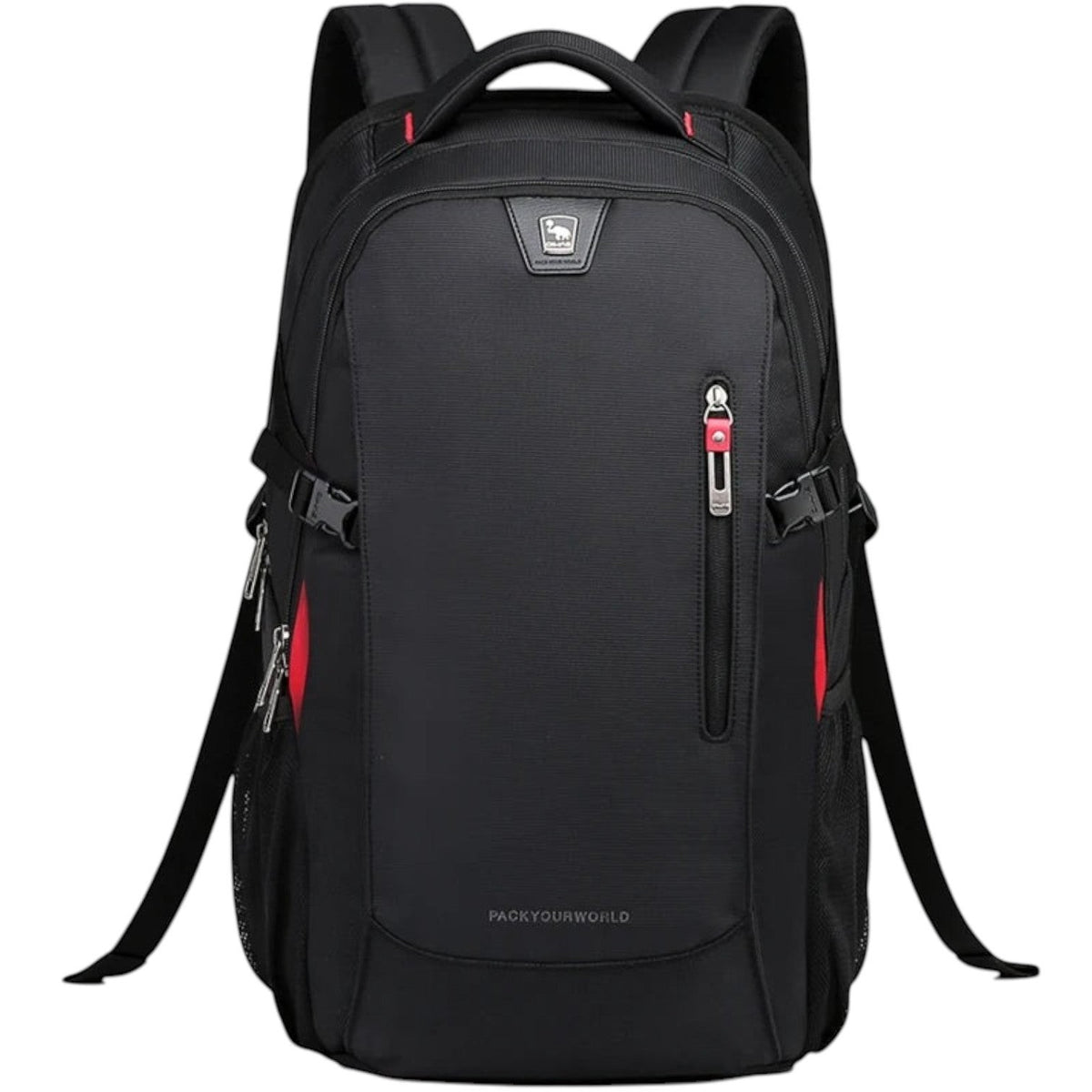 Sac à dos noir imperméable Univers Sac pour ordinateur portable 15,6 pouces avec compartiments et bretelles ergonomiques