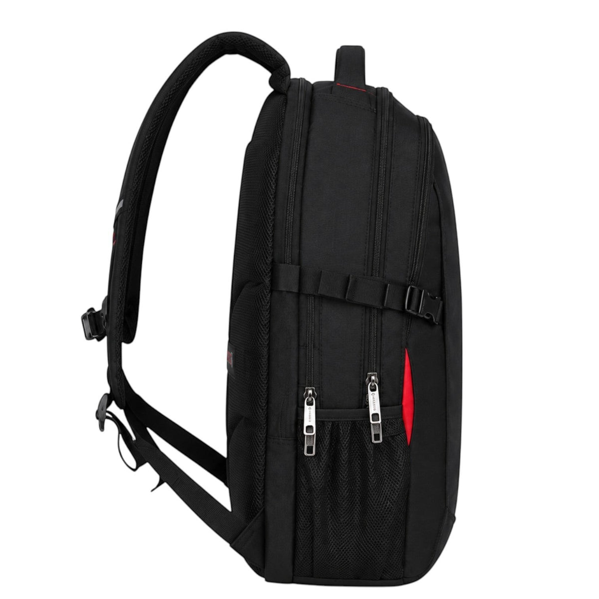 Sac à dos Univers Sac noir imperméable en nylon avec compartiment pour ordinateur portable 15,6 pouces et dos ergonomique