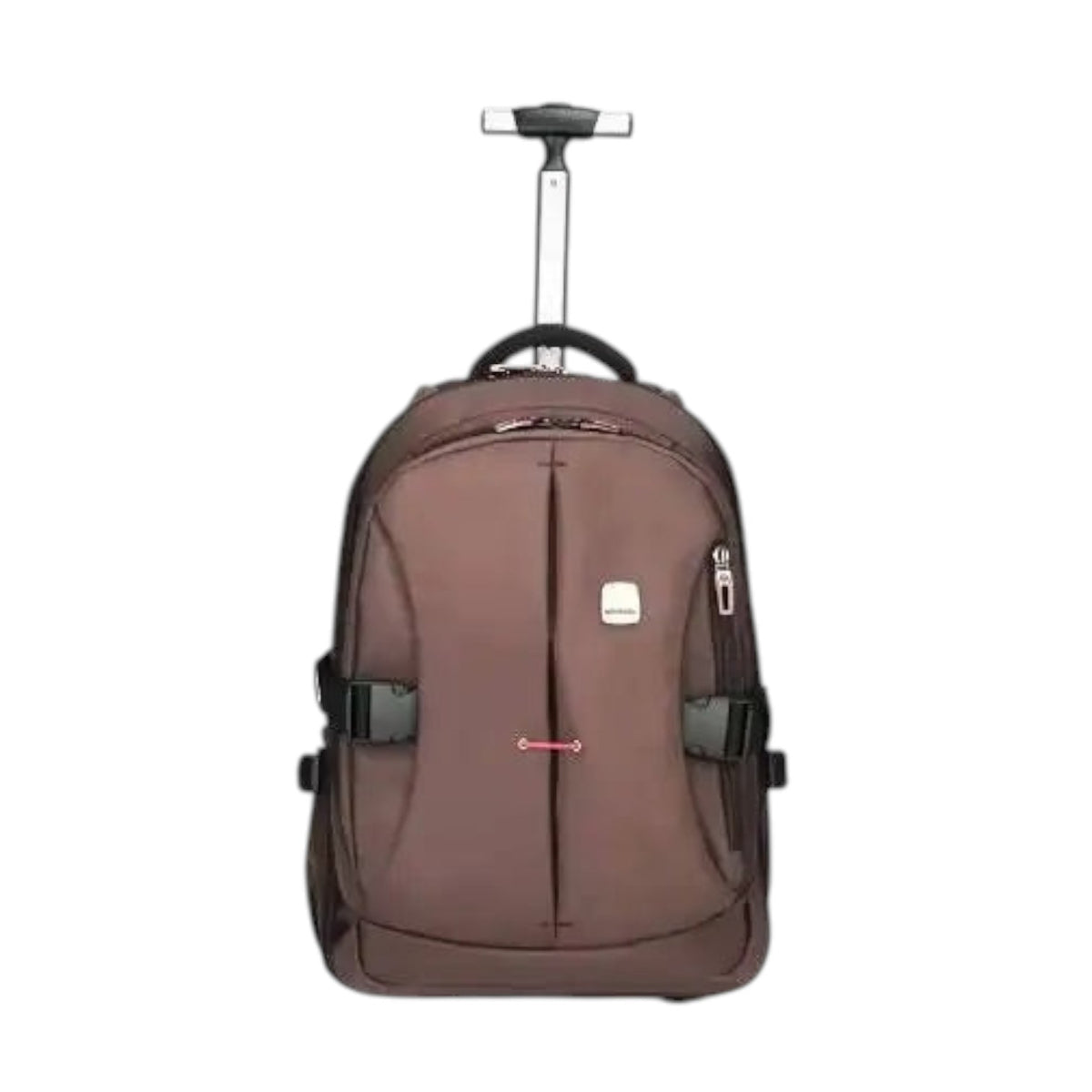 Sac à dos à roulettes marron Univers Sac en tissu Oxford avec poignée télescopique pour voyage et affaires