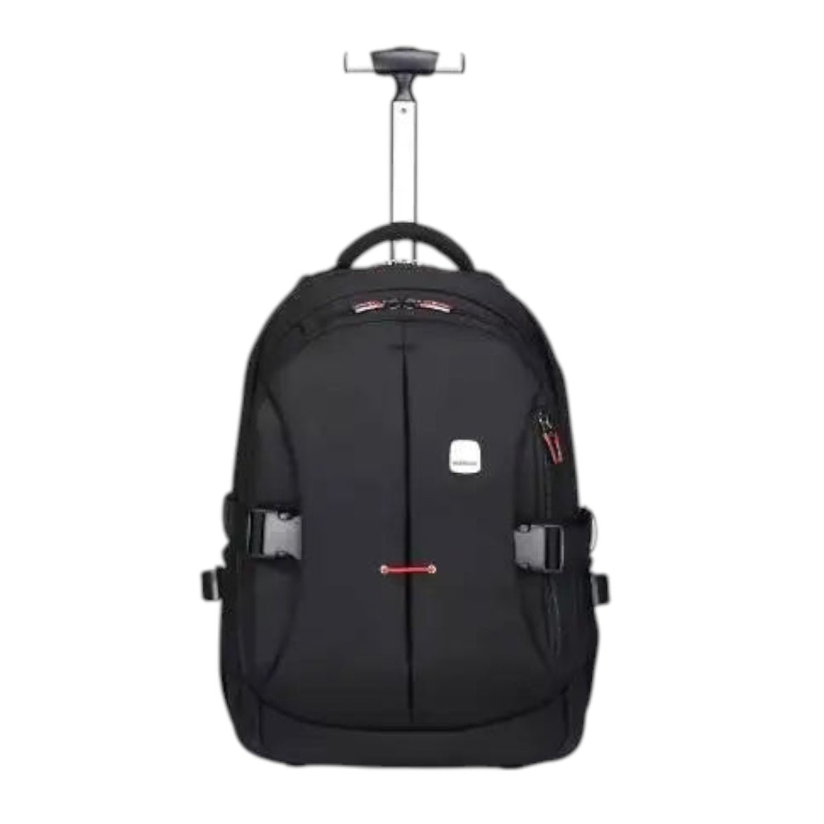 Sac à dos à roulettes noir Univers Sac avec poignée télescopique, idéal pour les voyages d'affaires et le quotidien.