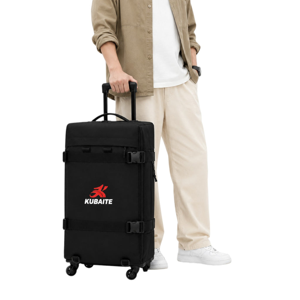 Sac à dos à roulettes noir Univers Sac en tissu Oxford imperméable, idéal pour les voyages d'affaires et cabine.