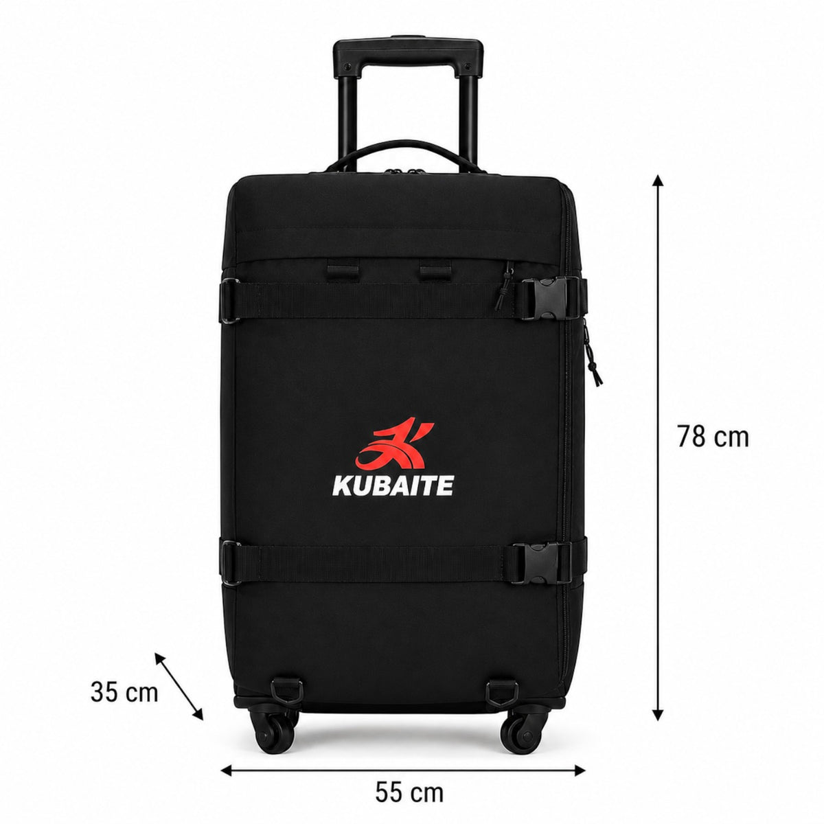 Sac à dos à roulettes noir Univers Sac en tissu Oxford, idéal pour les voyages d'affaires avec compartiment ordinateur.