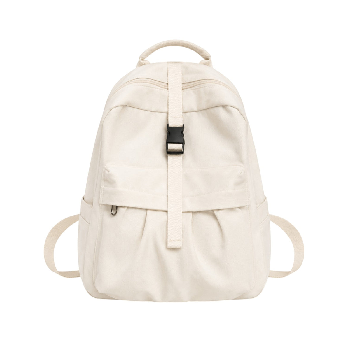 Sac à dos décontracté Univers Sac en toile beige avec fermeture à boucle et poches pratiques pour un usage quotidien
