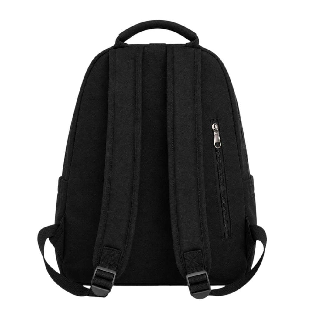 Sac à dos Univers Sac en toile noire, style décontracté avec bretelles réglables et poche zippée au dos