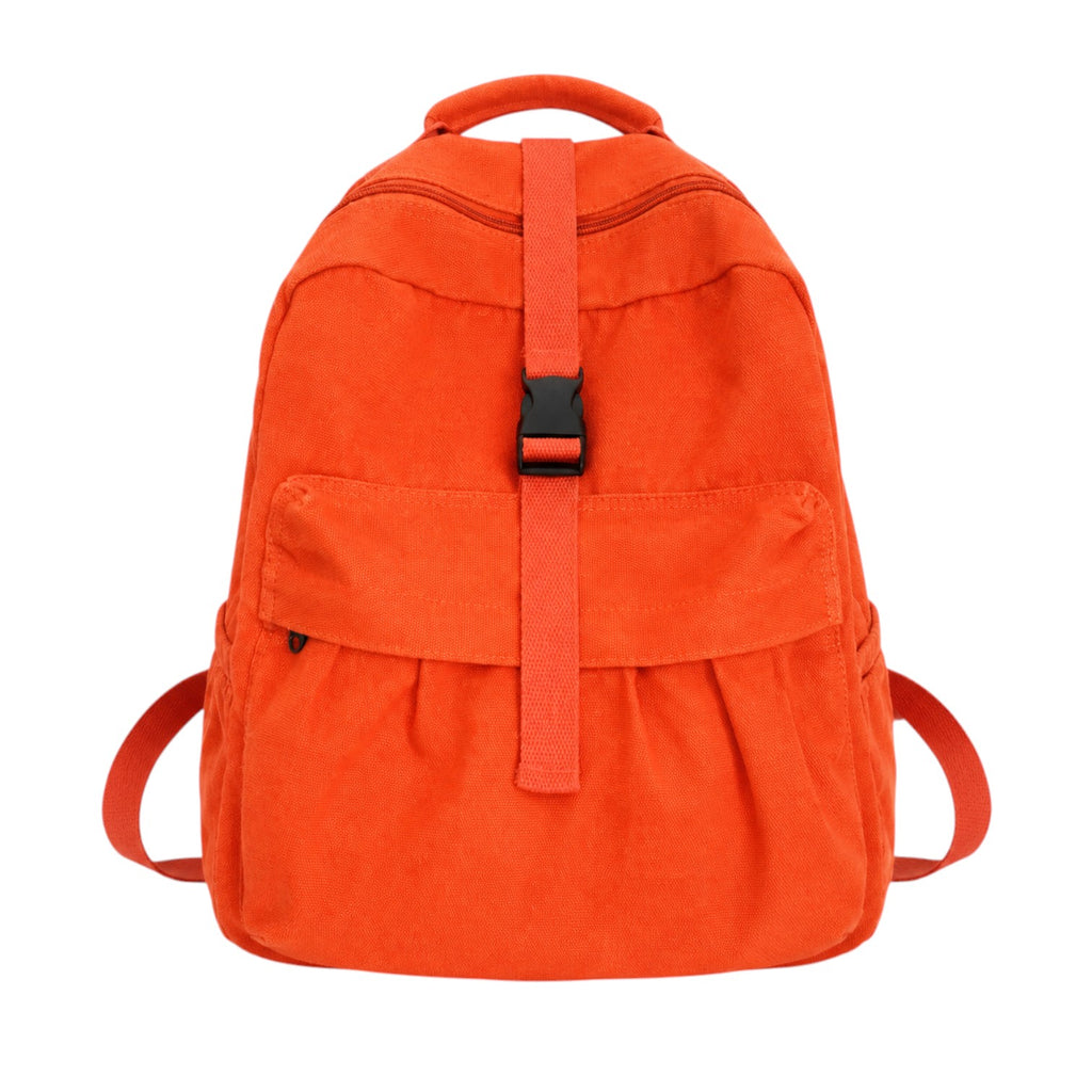 Sac à dos décontracté Univers Sac en toile orange avec fermeture éclair et sangle à boucle, style vintage unisexe