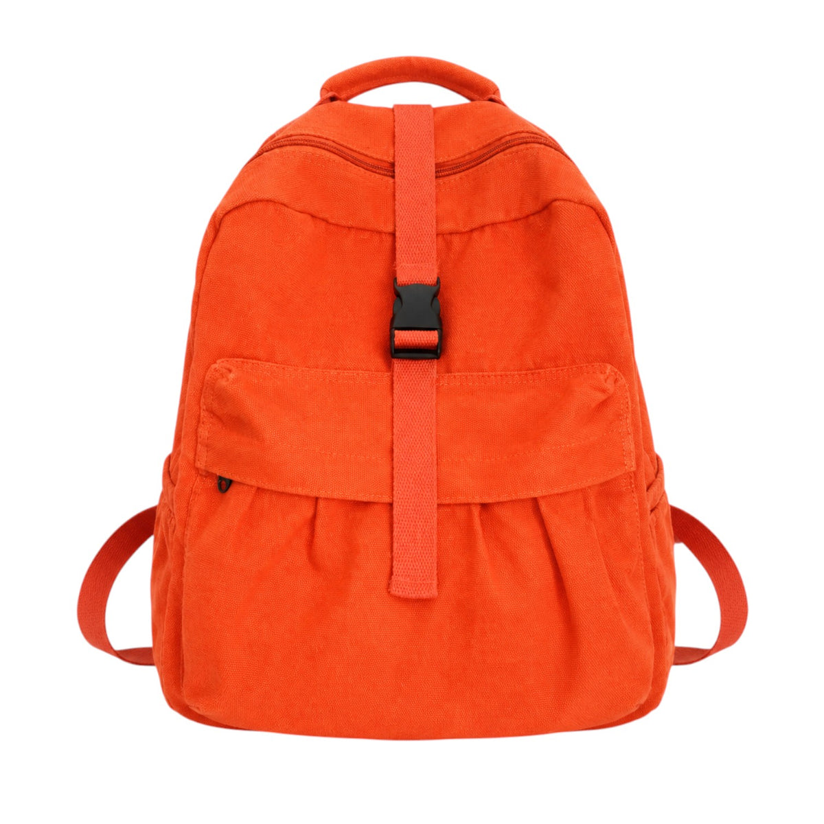 Sac à dos décontracté Univers Sac en toile orange avec fermeture éclair et sangle à boucle, style vintage unisexe