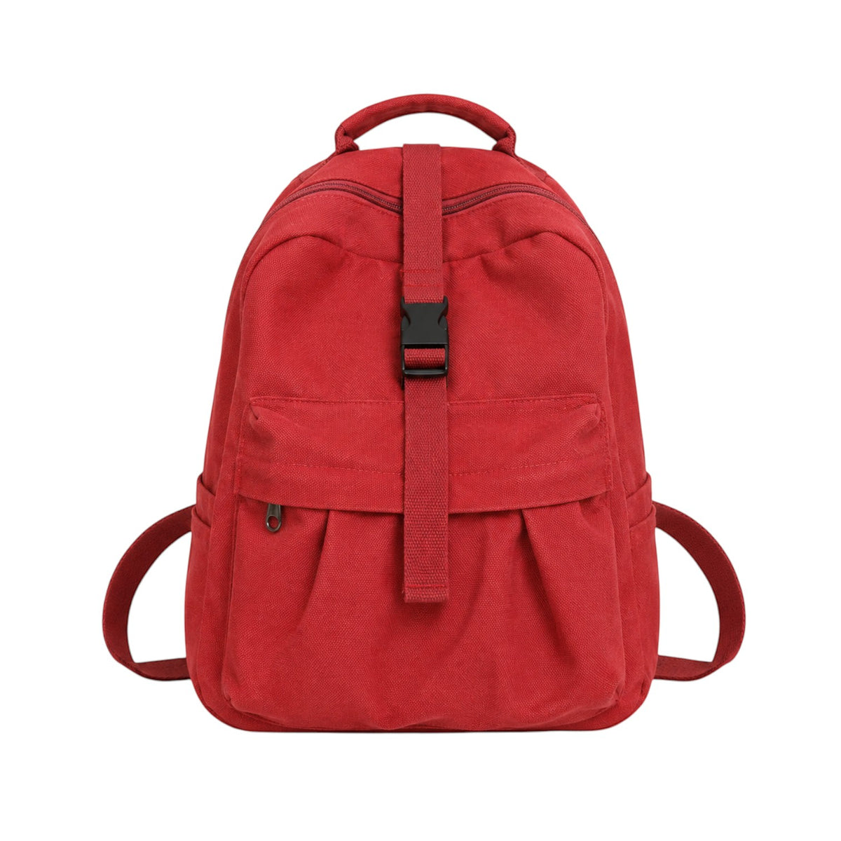 Sac à dos Univers Sac en toile rouge avec fermeture éclair et sangle à boucle, style décontracté et vintage