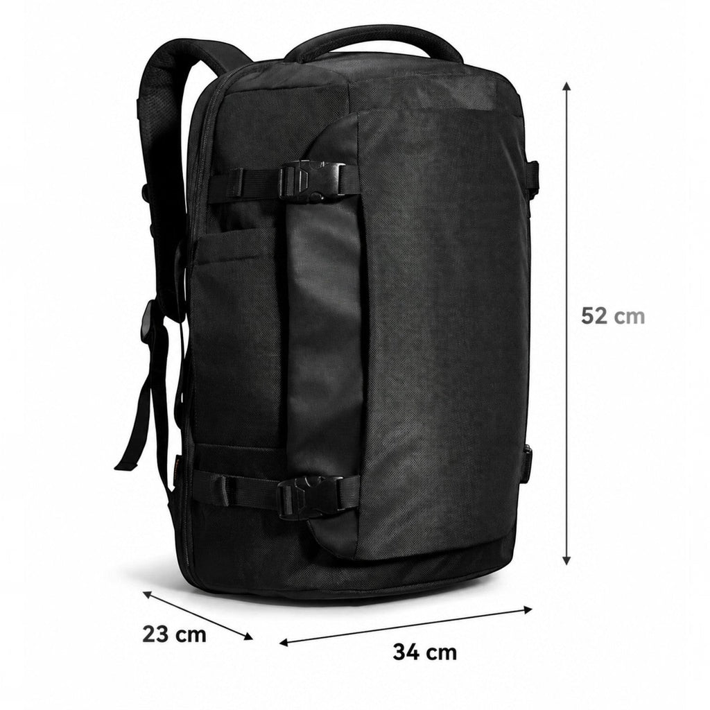 Sac à dos de voyage MOZHI 28L noir, imperméable et léger, idéal pour les voyages d'affaires chez Univers Sac.