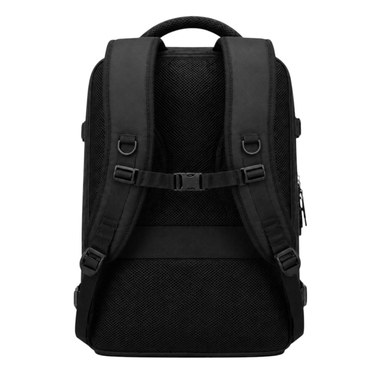 Sac à dos de voyage noir Univers Sac avec bretelles rembourrées en maille et sangle de poitrine pour un confort optimal