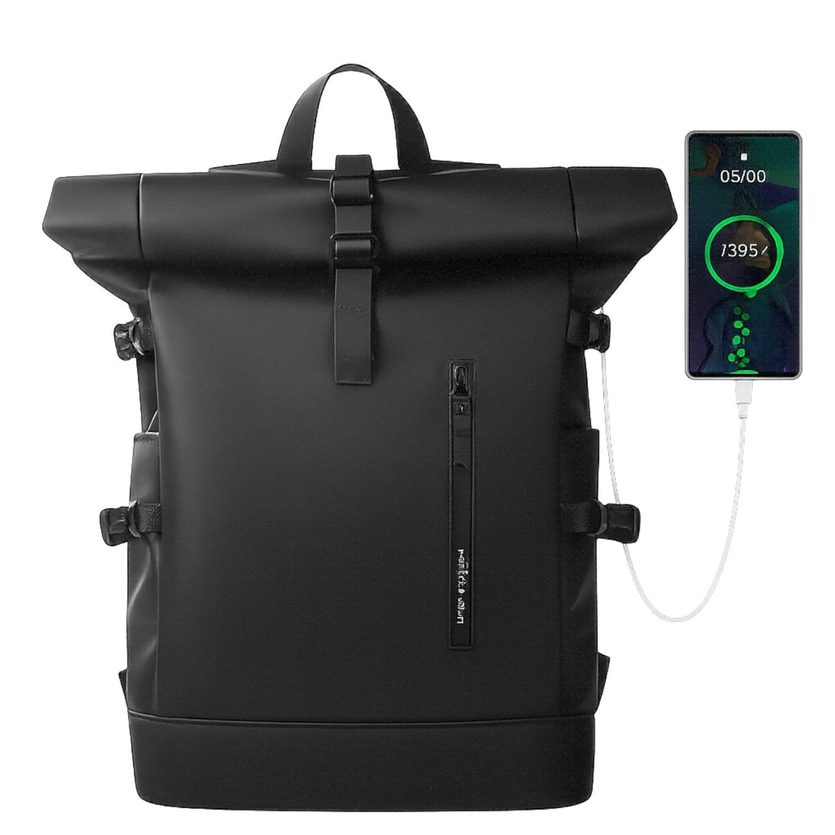 Sac à dos de voyage noir Univers Sac, imperméable, extensible, avec port USB et compartiment pour ordinateur 15,6 pouces